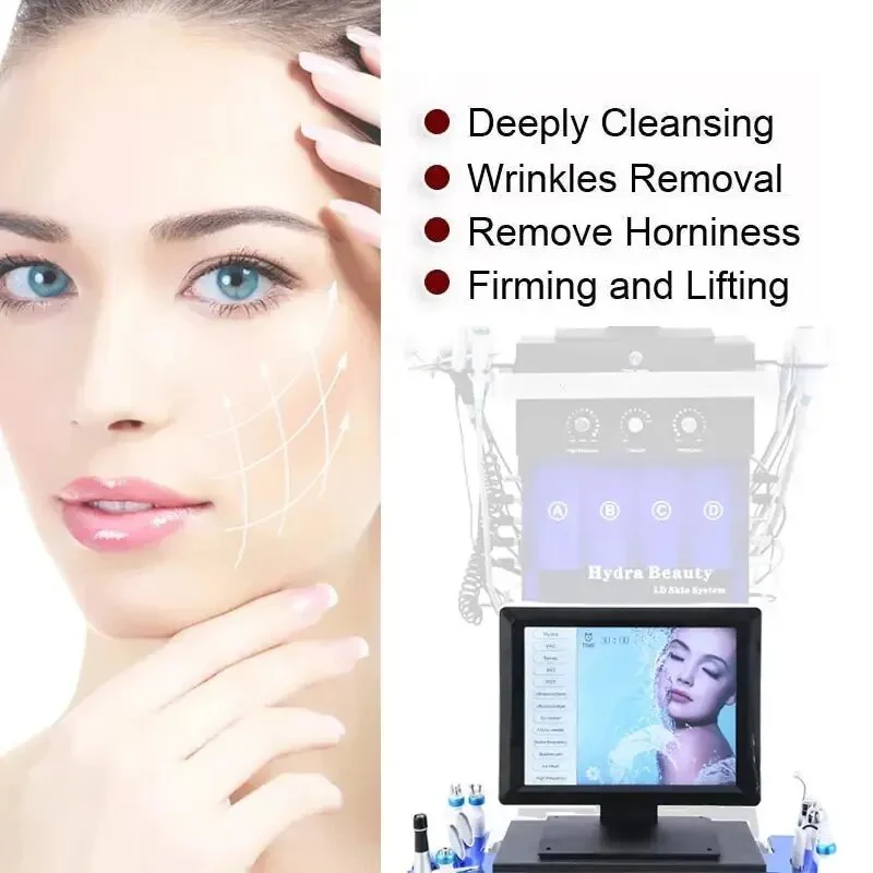 Multifunction Oxygen Hydra Dermabrasion Skin Care Machine Facial Ultrasonic Cleaning Rejuvenation Remove Blackhead Face Lifting - Image 7