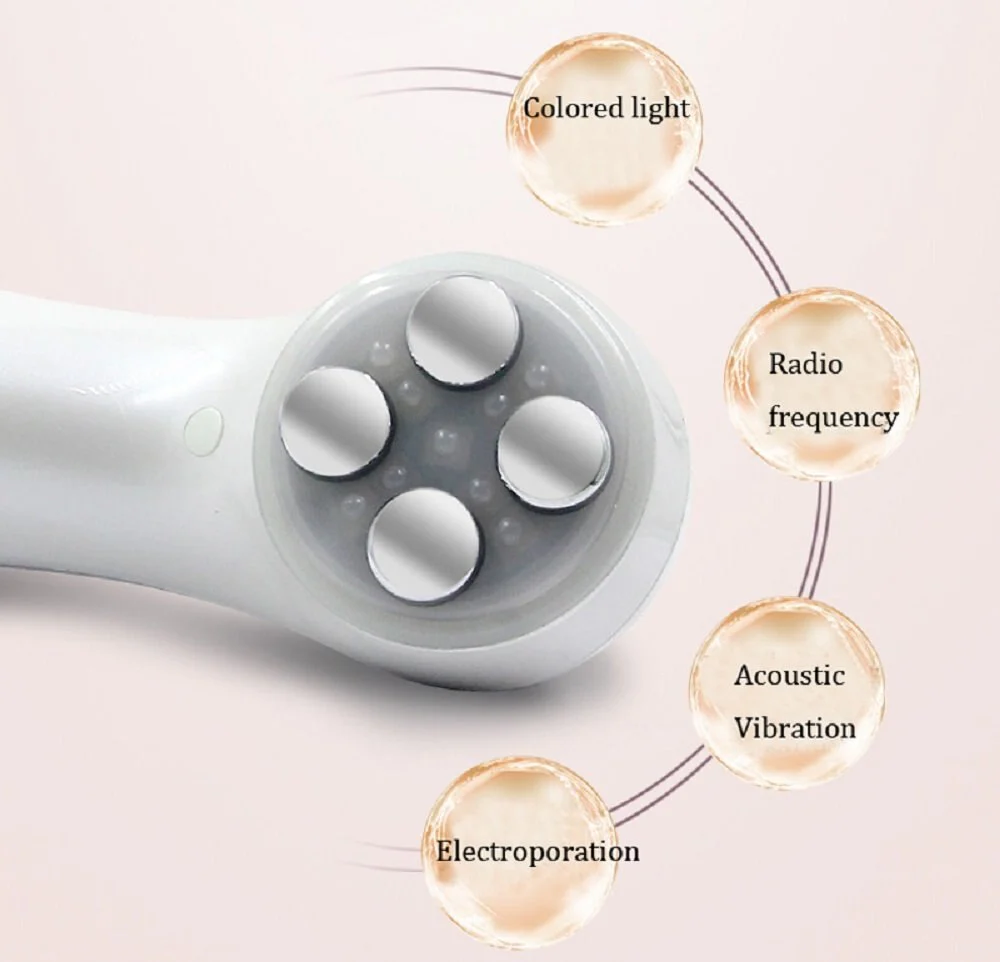 Multifunctional ultrasonic vibration cleaning instrument LED RF Photon Therapy EMS Ion Microcurrent Mesotherapy Beauty Machine - Image 3