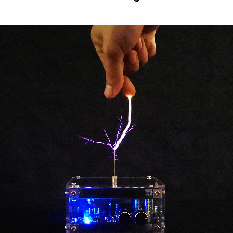 48V2A 10CM Flat-panel Bluetooth Music Tesla Coil Plasma Loudspeaker Touchable Lightning Christmas Gift - Image 8