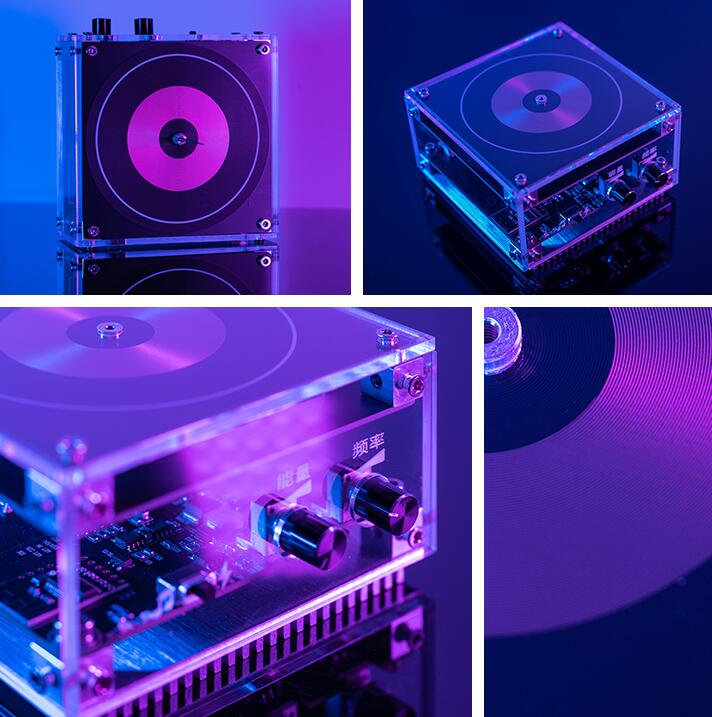 48V2A 10CM Flat-panel Bluetooth Music Tesla Coil Plasma Loudspeaker Touchable Lightning Christmas Gift - Image 9