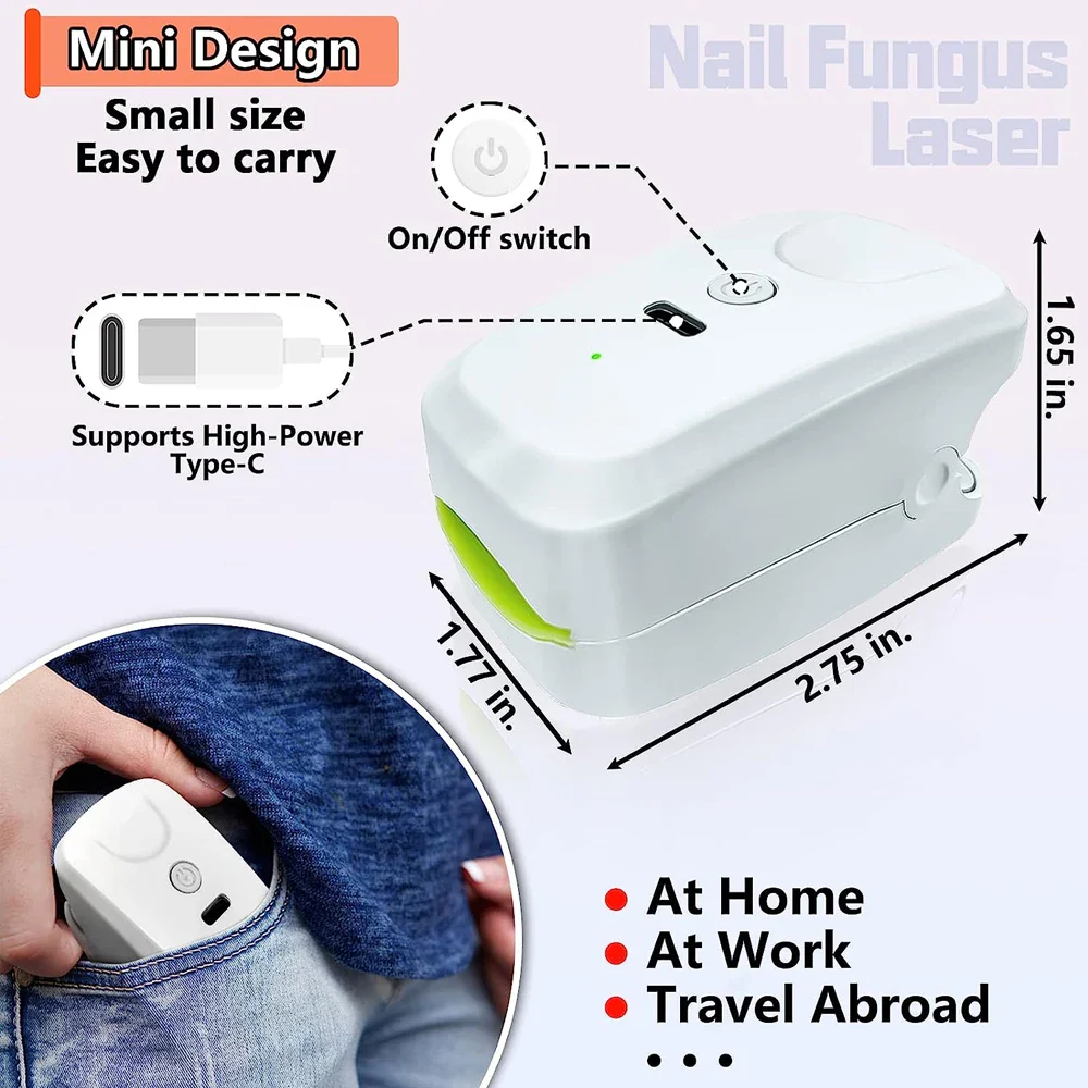 Nail Fungus Cleaning Laser Device Blue Light Nail Therapy for Damaged Discolored Thick Toenails Nail Fungus Treatments Machine - Image 2