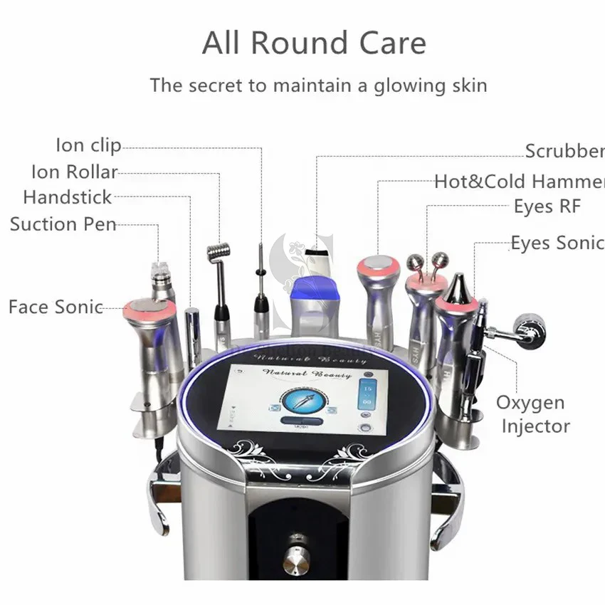 New 10 in 1 Aqua Peel Skin Rejuvenation Microdermabrasion Machine Skin Care Facial Cleaning Machine for Sale - Image 4