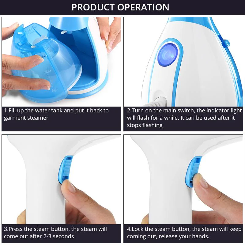 New 280ml Handheld Fabric Steamer 15 Seconds Fast-Heat 1500W Powerful Garment Steamer for Home Travelling Portable Steam Iron - Image 5