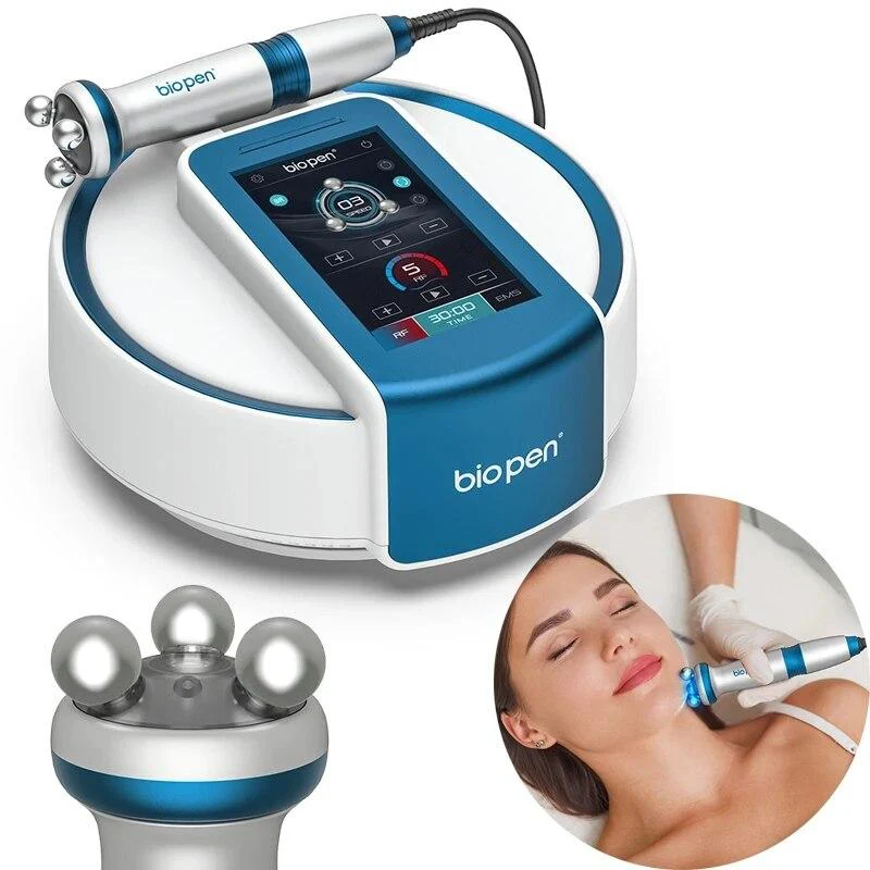 NEW 5 Level EMS RF Facial Lifting Micro-current Anti-aging Beauty Device LED Blue Light Skincare 360 Degree Rotary Massager T6