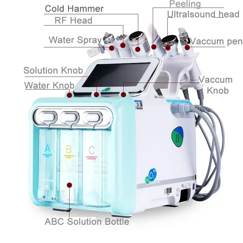 New Arrival 7 In 1 H2O2 Water Oxygen Jet Peel Hydro Beauty Skin Cleansing Hydrofacial Machine Facial Machine Water Aqua Peeling - Image 5