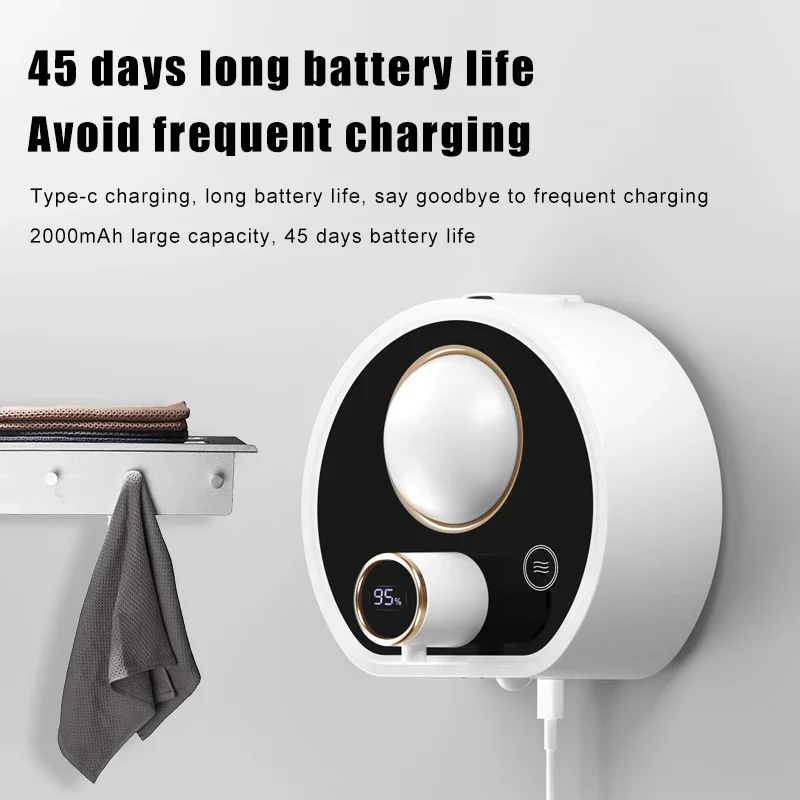New Automatic Soap Dispenser Wall mounted Sensor Soap Dispenser Smart Infrared Foam Soap Dispenser With NightLight For Bathroom - Image 3