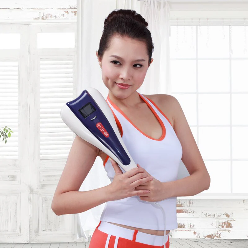 New Brand Multifunction LCD Double Head ELECTRIC SLIMMING MASSAGER Neck  Body Vibration Massager for Health - Image 2