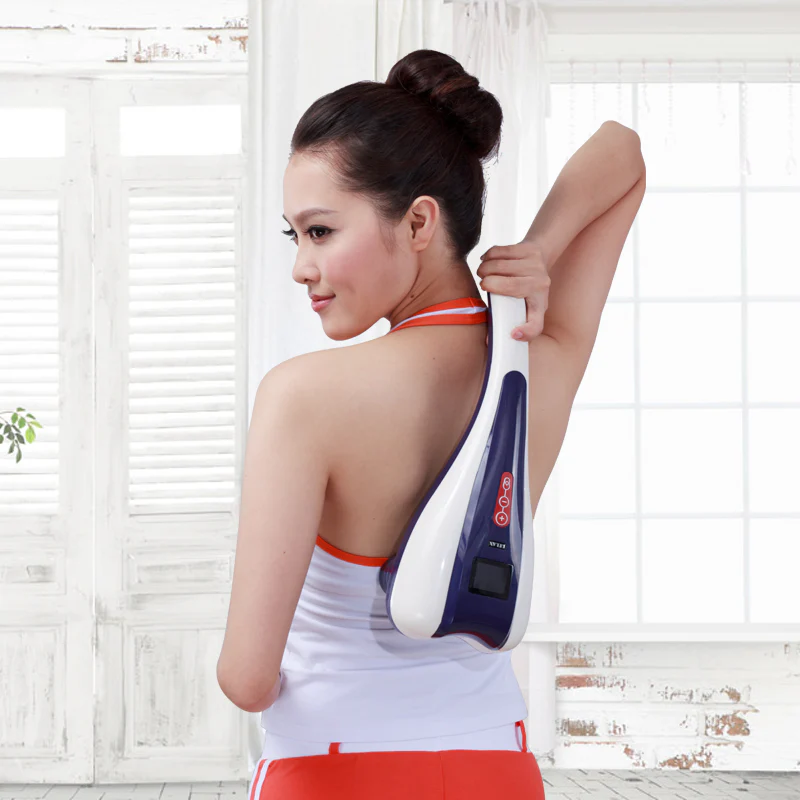 New Brand Multifunction LCD Double Head ELECTRIC SLIMMING MASSAGER Neck  Body Vibration Massager for Health - Image 3