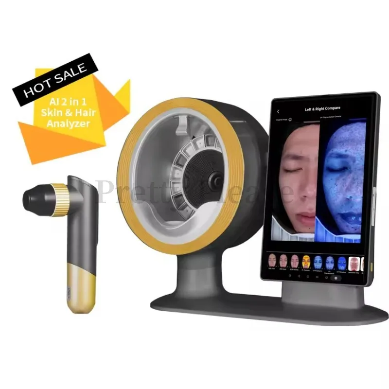 M17 2IN1 AI Intelligent Skin Analysis Machine Hair Follicles Scalp Scanner Detector Hair Analyzer Scalp Care Machine - Image 2