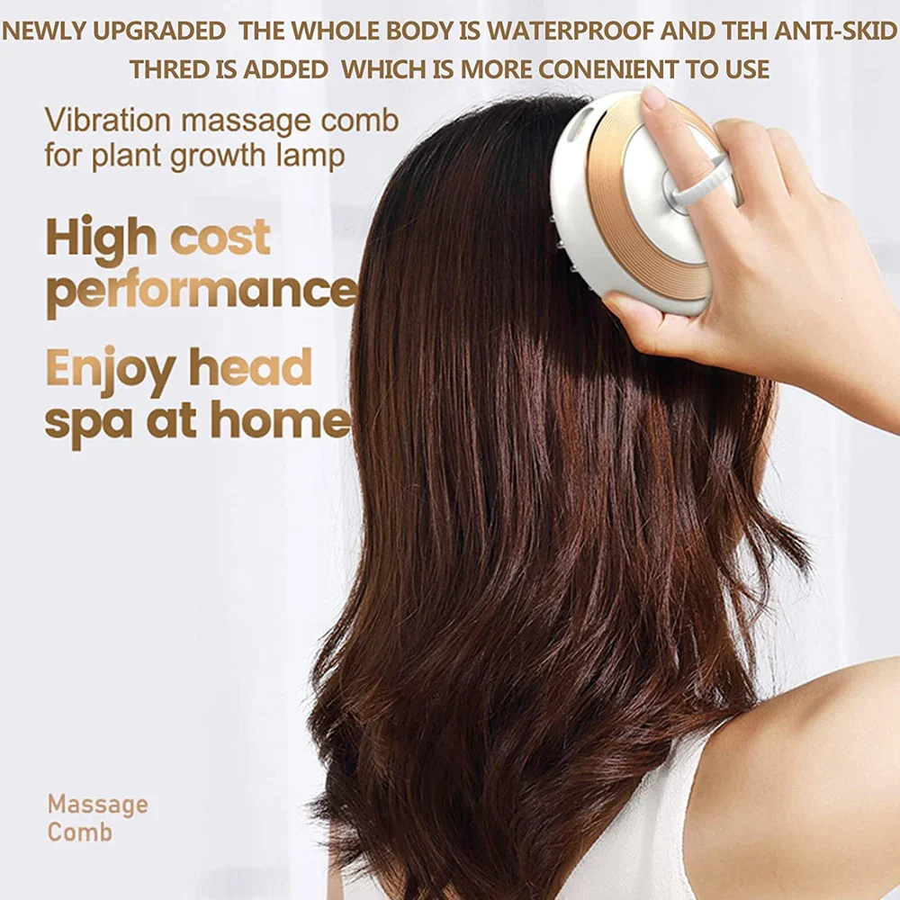New Design Hair Loss Treatment Electric Scalp Applicator Comb EMS Laser Vibration Massage Hair Regrowth Comb With Liquid Guide - Image 3