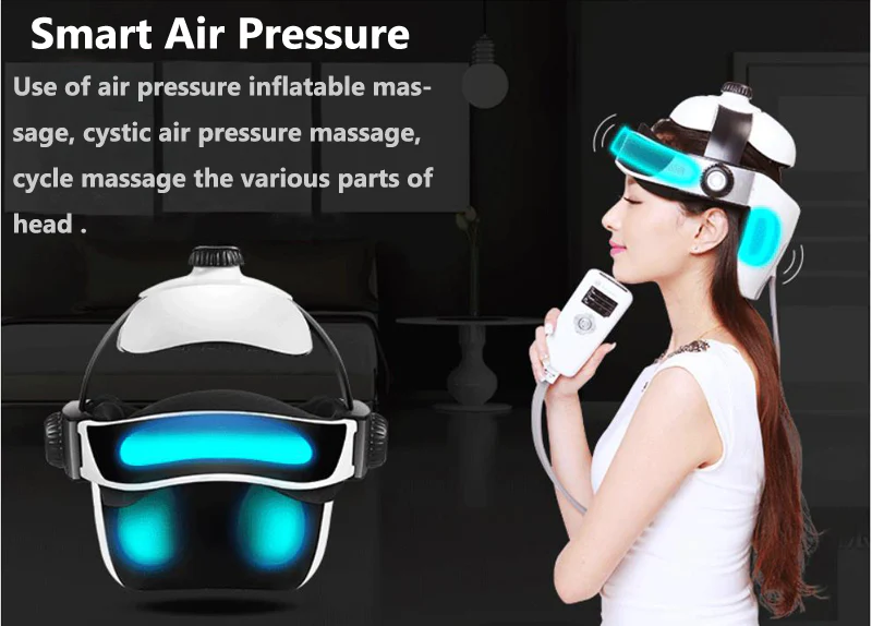 New Electric Head Massager Brain Massage Adjustable Size Instrument Helmet With Music Head Massage Life Relaxation Health Care - Image 3