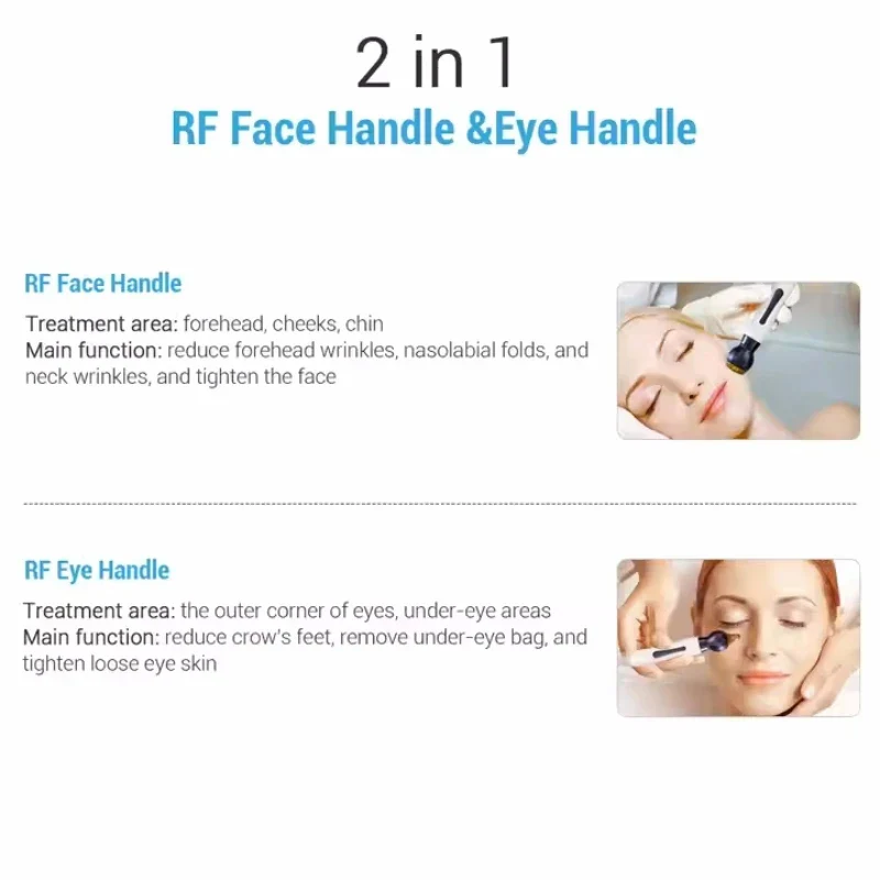 New RF Facial Beauty Machine CRT Hot Sculpture 2 IN 1 Face Lifting Eye Wrinkle Removal Skin Body Care Tightening Instrument Skin Rejuvenation - Image 5