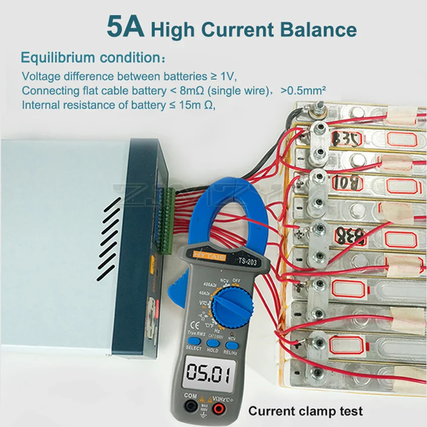 New SUNKKO 5616 Battery Balance Controller Lithium Battery Pack Capacity Repair 5A Current New Energy Vehicle Battery Balancer - Image 4