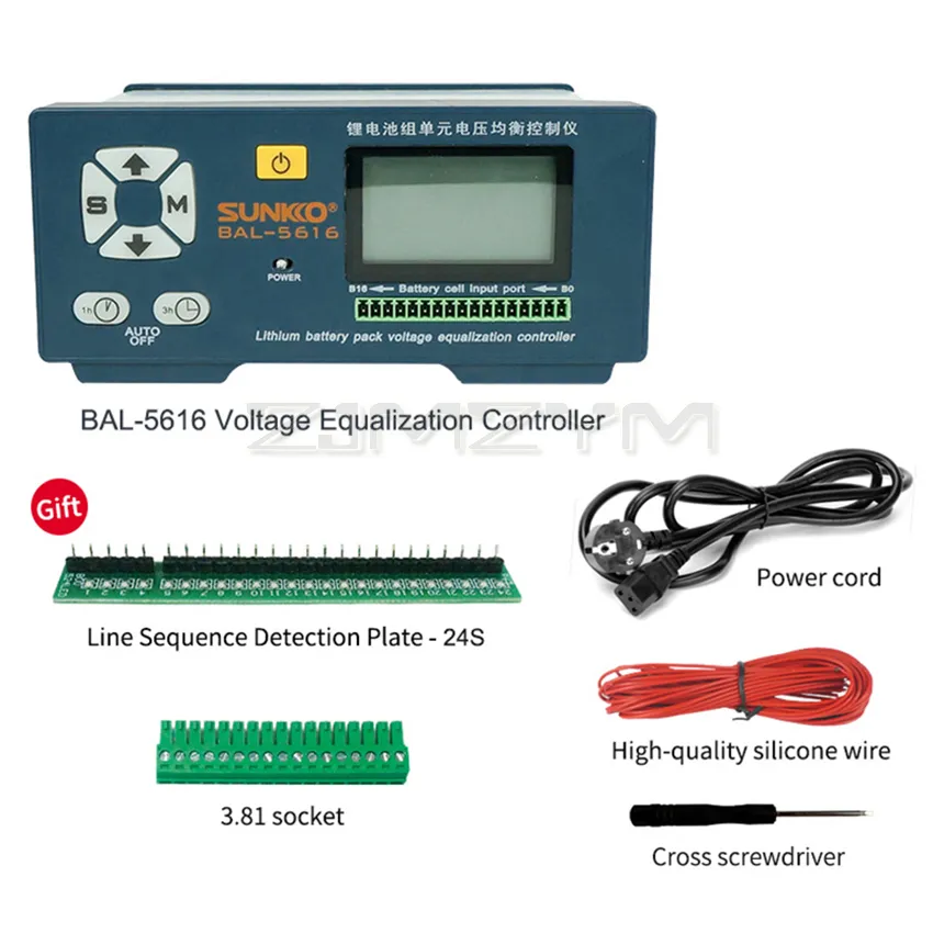 New SUNKKO 5616 Battery Balance Controller Lithium Battery Pack Capacity Repair 5A Current New Energy Vehicle Battery Balancer - Image 6