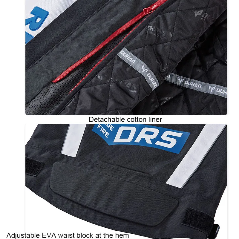 New Winter Men's Motorcycle Riding Jacket DUHAN REPSOL Biker Motocross Clothes of 600D Oxford Jackets Removable Warm lining - Image 3