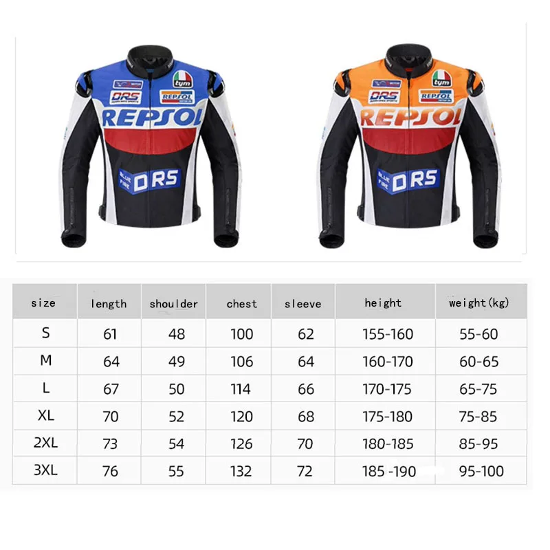 New Winter Men's Motorcycle Riding Jacket DUHAN REPSOL Biker Motocross Clothes of 600D Oxford Jackets Removable Warm lining - Image 5