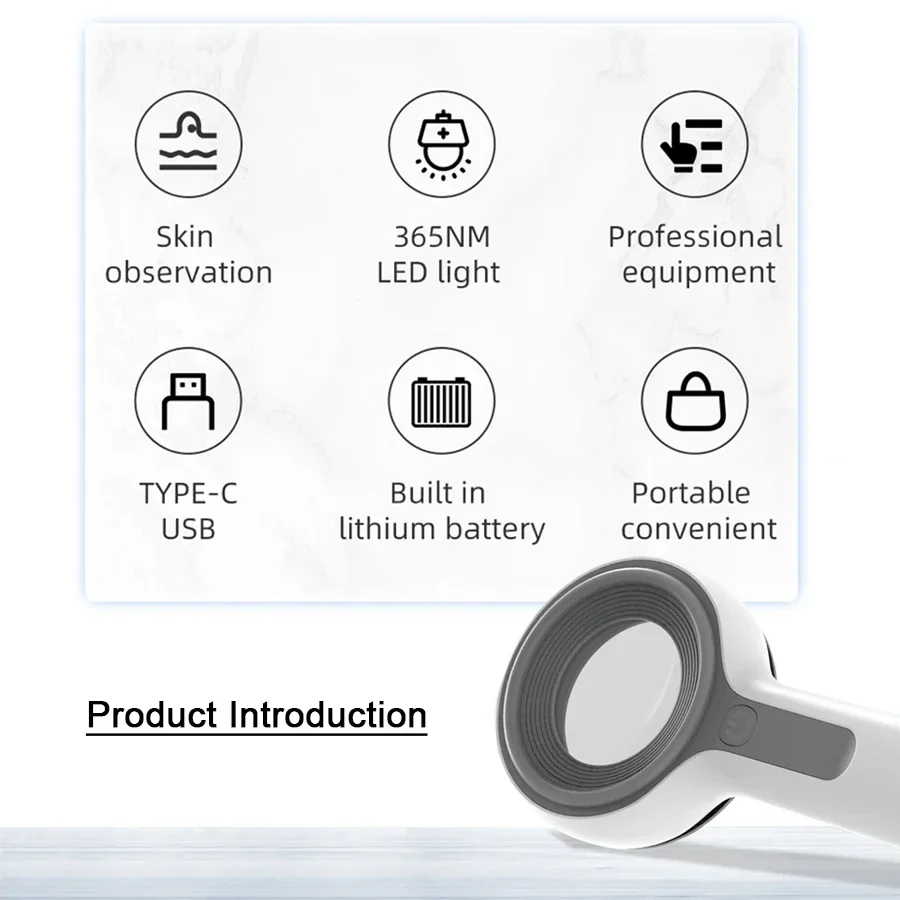 NEW Woods Lamp Skin Analyzer For Skin UV Magnifying For Beauty Facial Testing Wood Lamp Light Skin Analysis Detection Skin Care - Image 4