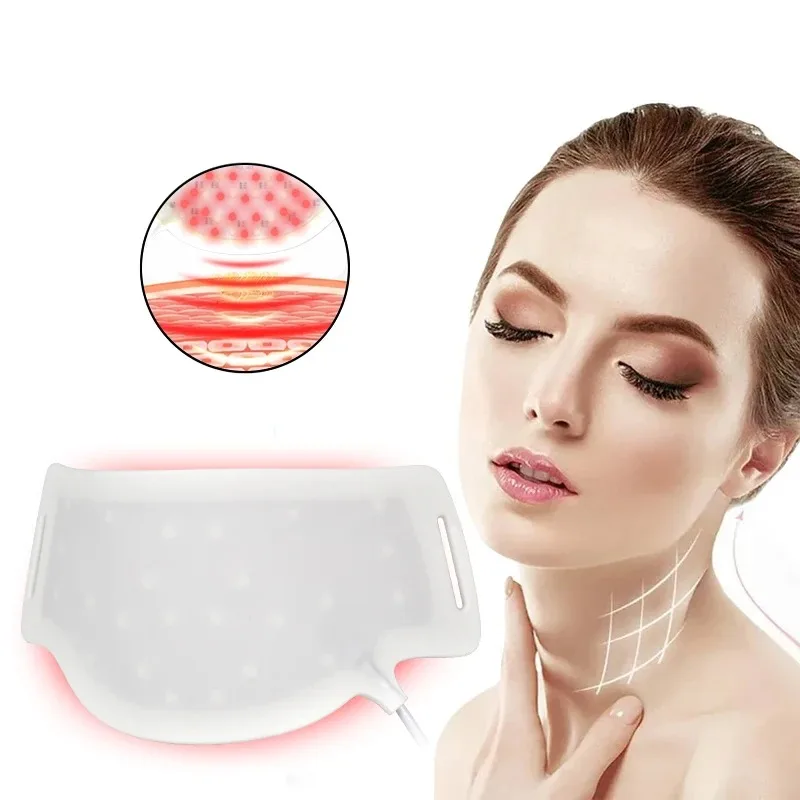 Newdermo Red Light Therapy Photon Mask Neck Colors Silicone Led Infrared Light Therapy Neck Mask - Image 2