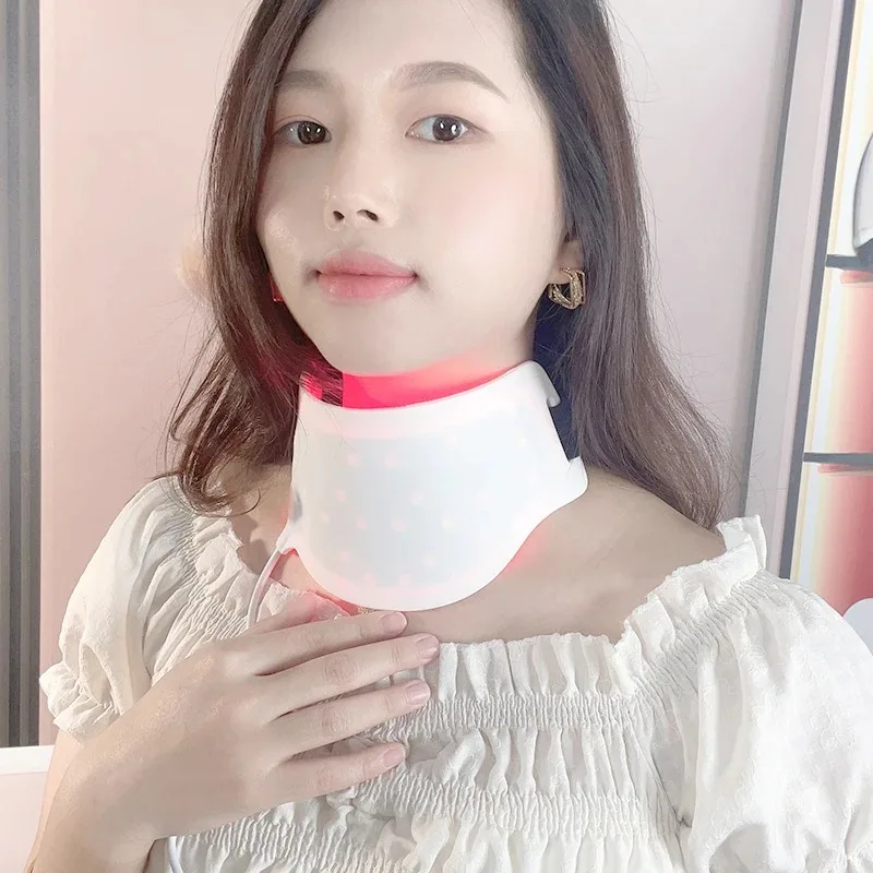 Newdermo Red Light Therapy Photon Mask Neck Colors Silicone Led Infrared Light Therapy Neck Mask - Image 5