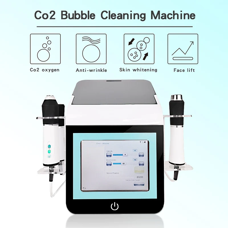 Newest 3 in 1 CO2 Oxygen Bubble With UV Sterilize The Handle RF Ultrasonic Skin Care Face Exfoliate Anti-aging Beauty Machine - Image 2