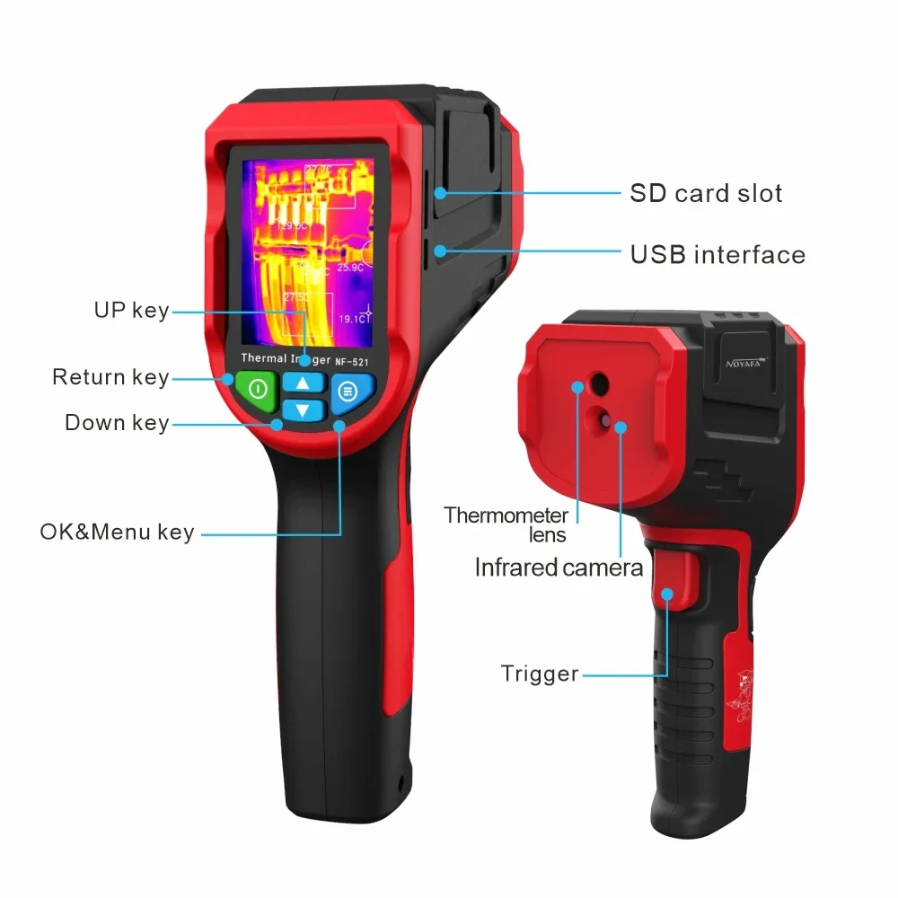 NF-521 Infrared Thermal Imager Sensor -10~400℃ Temperature Thermal Imaging Camera 2000 Pixels Imager Floor Heating Detector - Image 4