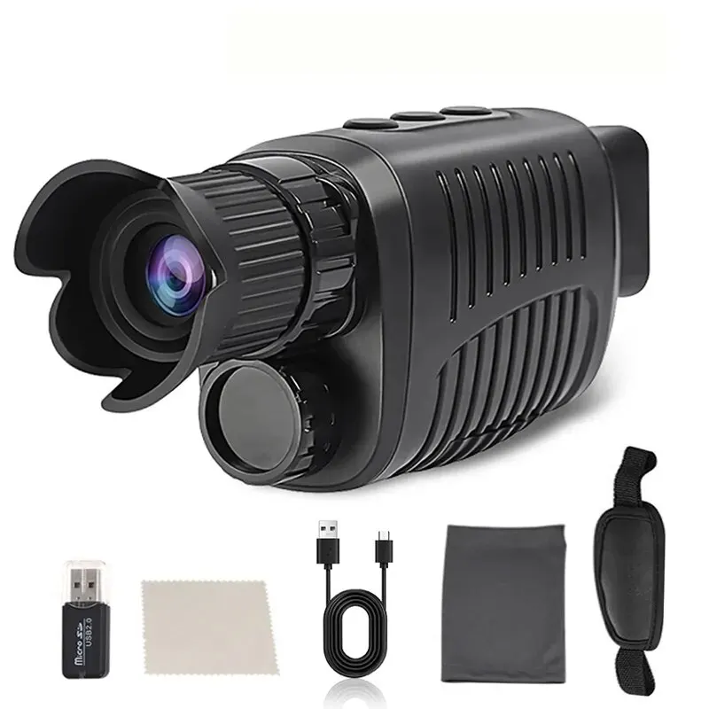 Night Vision Monocle Infrared Optical Monocular Digital Zoom 5X Photo 300M Long Range Telescope Night Vision For Hunting - Image 3