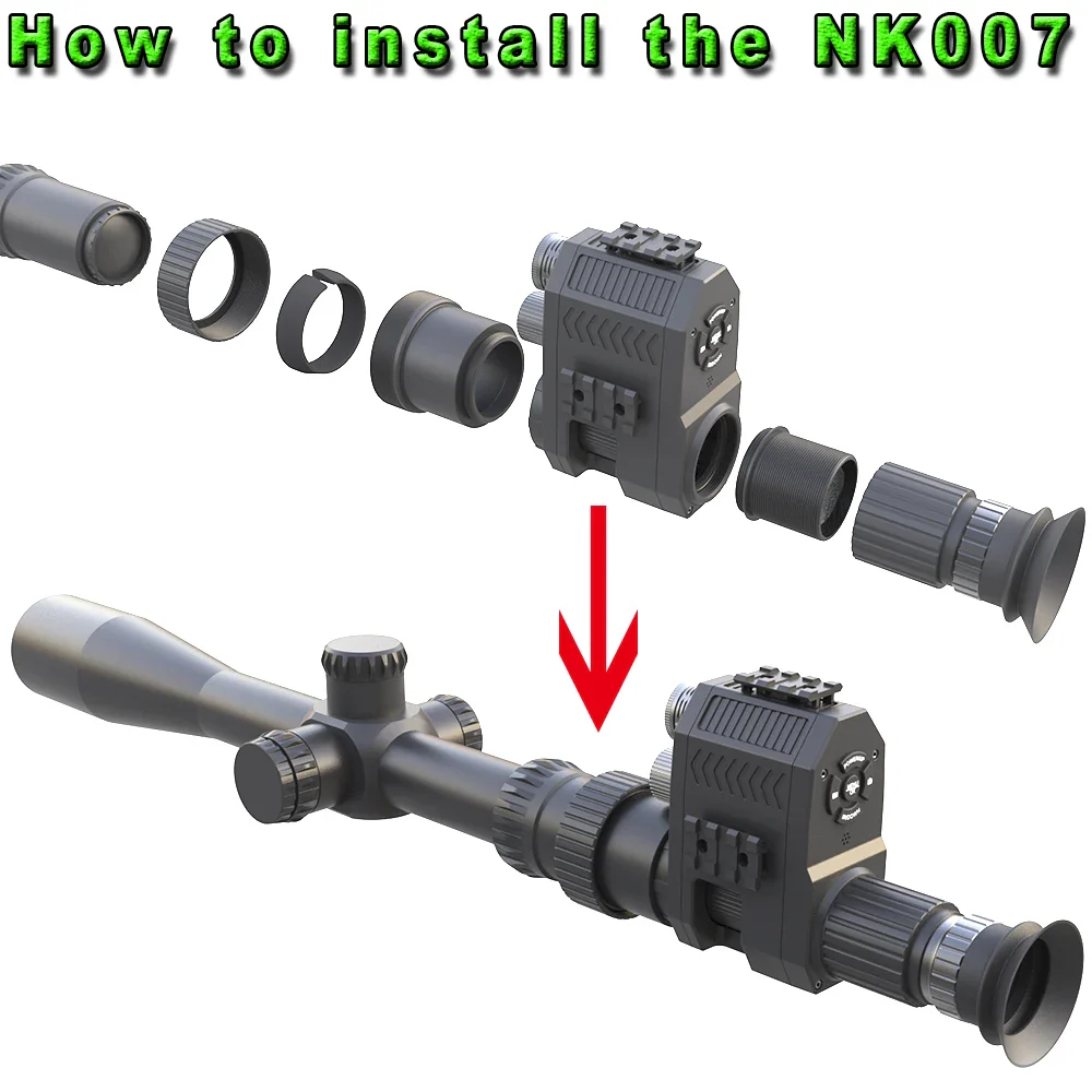 NK007 Night Vision Monocular 1080P 200-400M Infrared Scope Camcorder with Rechargeable Battery Charger Multiple Language - Image 4