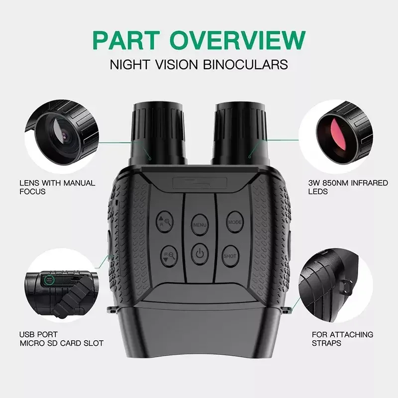 NV3182 WIFI Night Vision Binoculars Digital Infrared Hunting Telescope Camping Equipment 300m Night Vision Goggles for Travel - Image 3