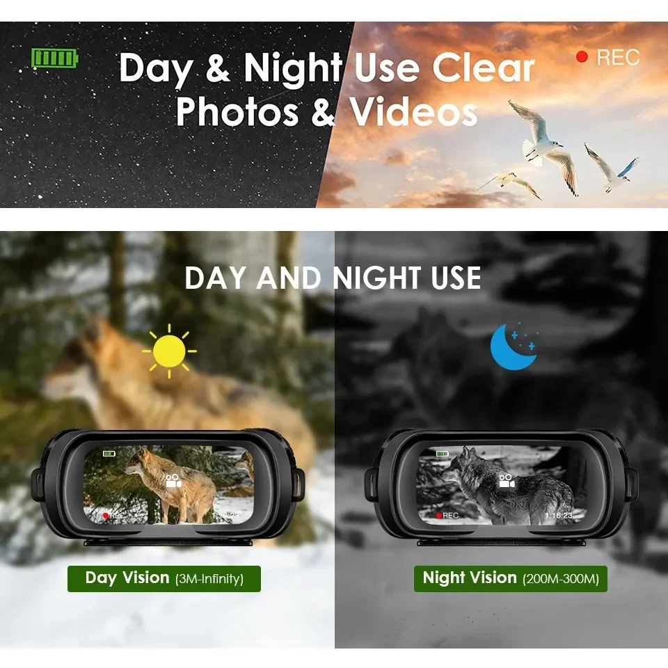 NV3182 WIFI Night Vision Binoculars Digital Infrared Hunting Telescope Camping Equipment 300m Night Vision Goggles for Travel - Image 5