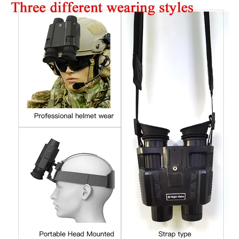 NV8000 3D Infrared Night Vision Binoculars Telescope Professional HD 1080P Head Mount Camera for Hunting Camping Tactics Goggle - Image 3