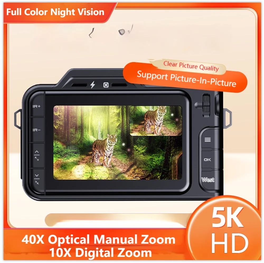 NVC200 500M Infrared Night Vision Monocular Telescopes 4K HD WIFI Full Color Digital SLR Camera for Camping 50X Zoom 52MP - Image 3