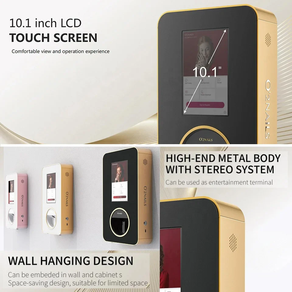 O’2NAILS Desktop Nail Printer X12.5 Wall Hanging Design Space-saving Nail Art Printing Machine for nail salon - Image 2