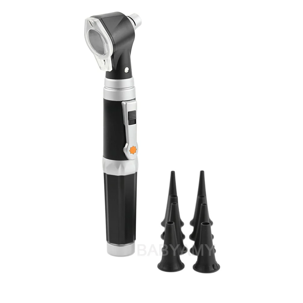 Professional Diagnostic Wide Field Ear Care Fiber Optic Otoscope LED Pocket Otoscope now includes 8 Heads - Image 2