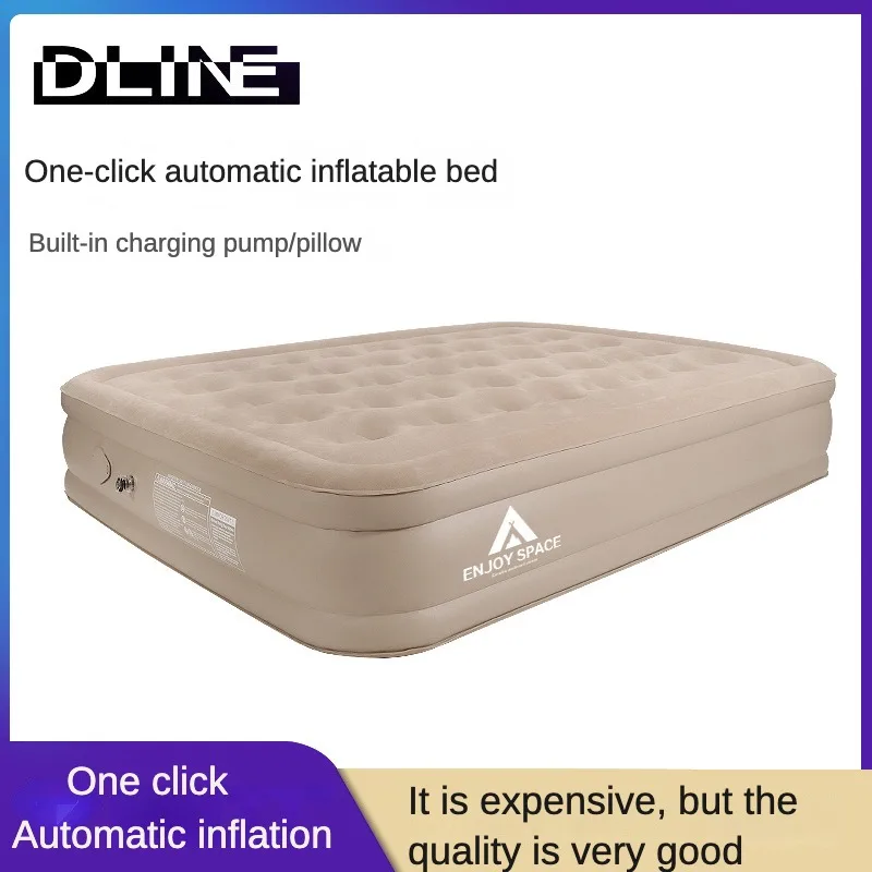 Outdoors Camping Automatic Inflatable Bed Mattress Mat Sleeping Pad Comfort Plush Elevated Airbed With Internal Electric Pump - Image 2