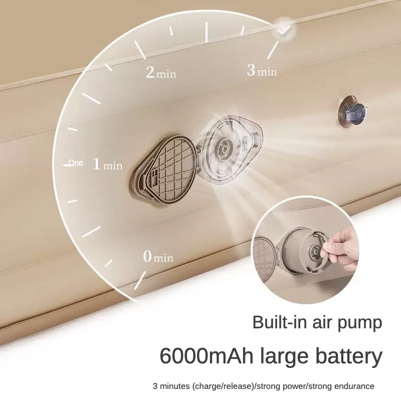Outdoors Camping Automatic Inflatable Bed Mattress Mat Sleeping Pad Comfort Plush Elevated Airbed With Internal Electric Pump - Image 4
