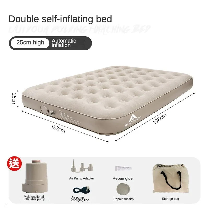 Outdoors Camping Automatic Inflatable Bed Mattress Mat Sleeping Pad Comfort Plush Elevated Airbed With Internal Electric Pump - Image 9