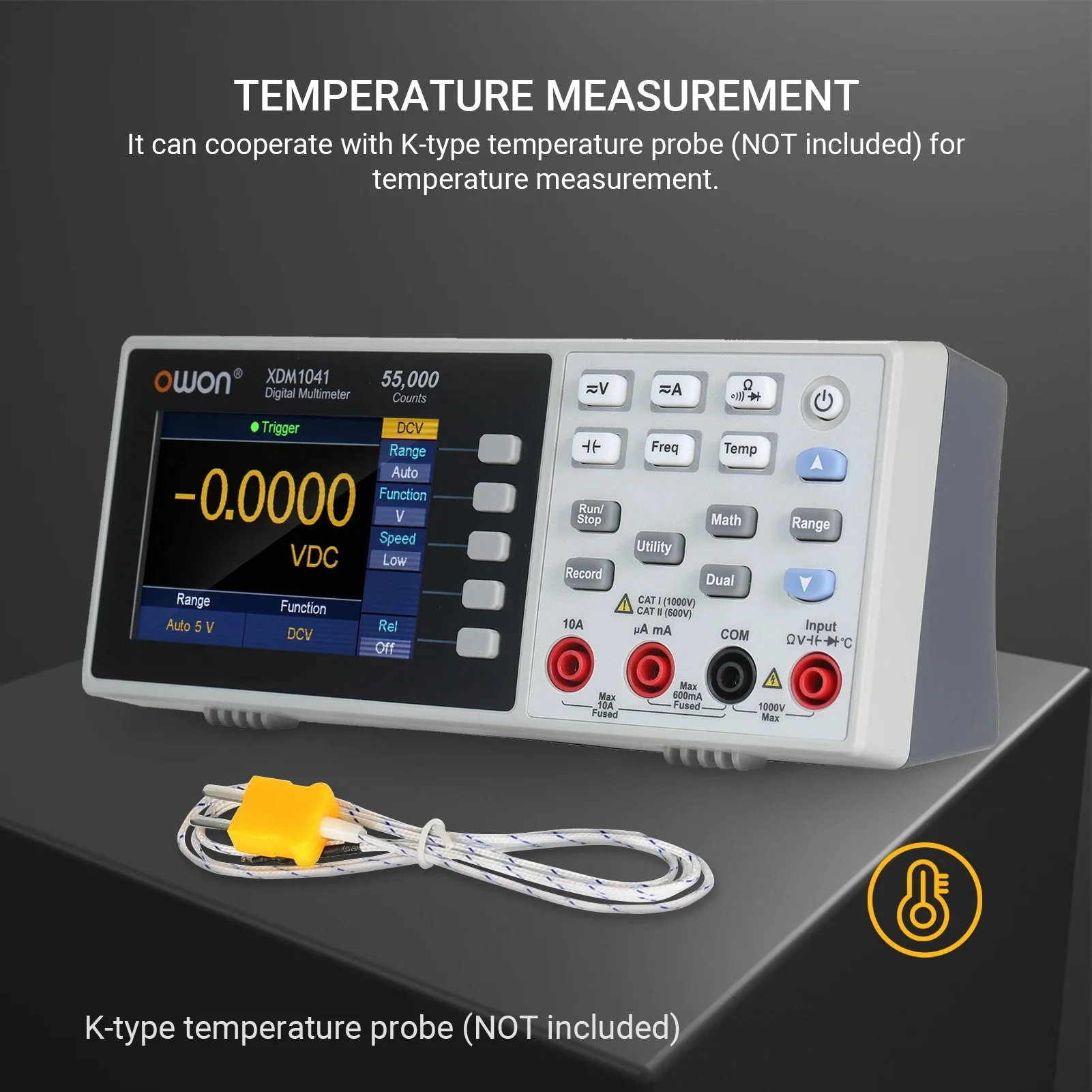 Owon XDM1041 USB/RS232 Digital Multimeter 55000 Counts High Accuracy Universal Desktop Multimeters Meter With 3.5Inch LCD Screen - Image 7