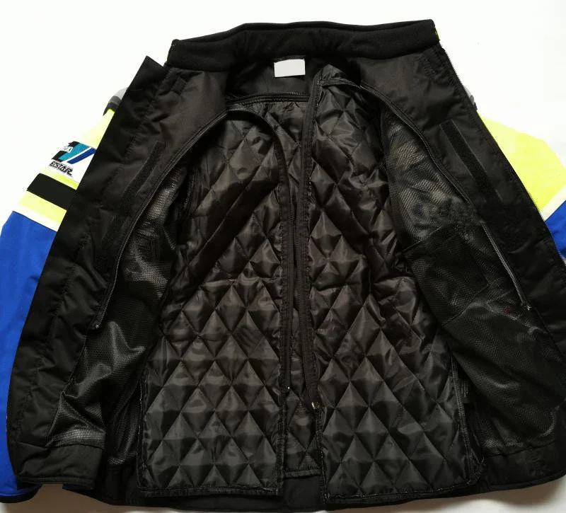 Oxford textile jackets For Suzuki Motorbike Motocross MTB BMX Bike Riding Men's Blue Jacket With Protector - Image 6