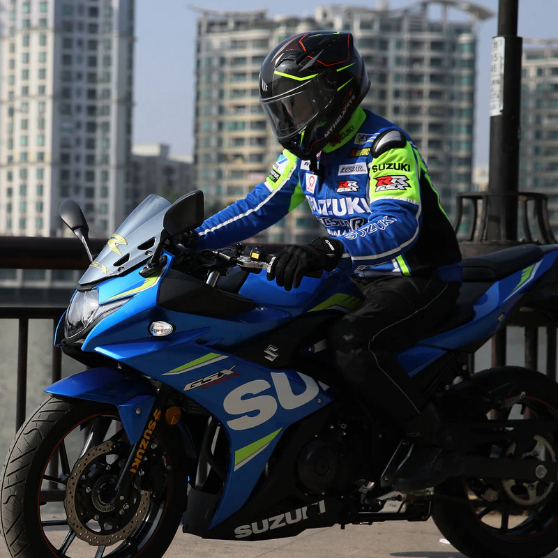 Oxford textile jackets For Suzuki Motorbike Motocross MTB BMX Bike Riding Men's Blue Jacket With Protector - Image 8