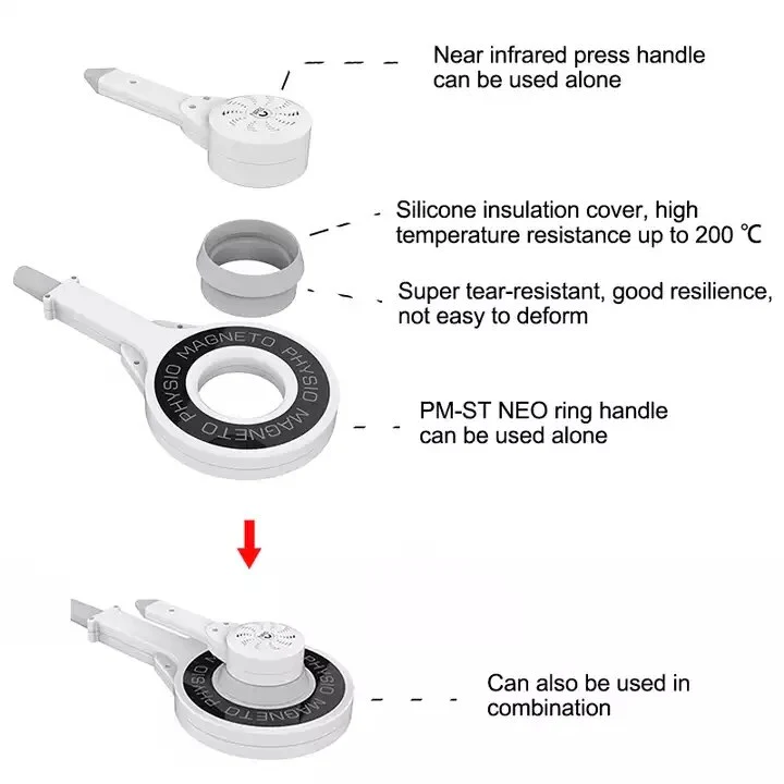 Physio Magneto Portable Pulsed Physio Therapy Magneto With Near Infrared 940nm 640nm For Pain Relief - Image 4
