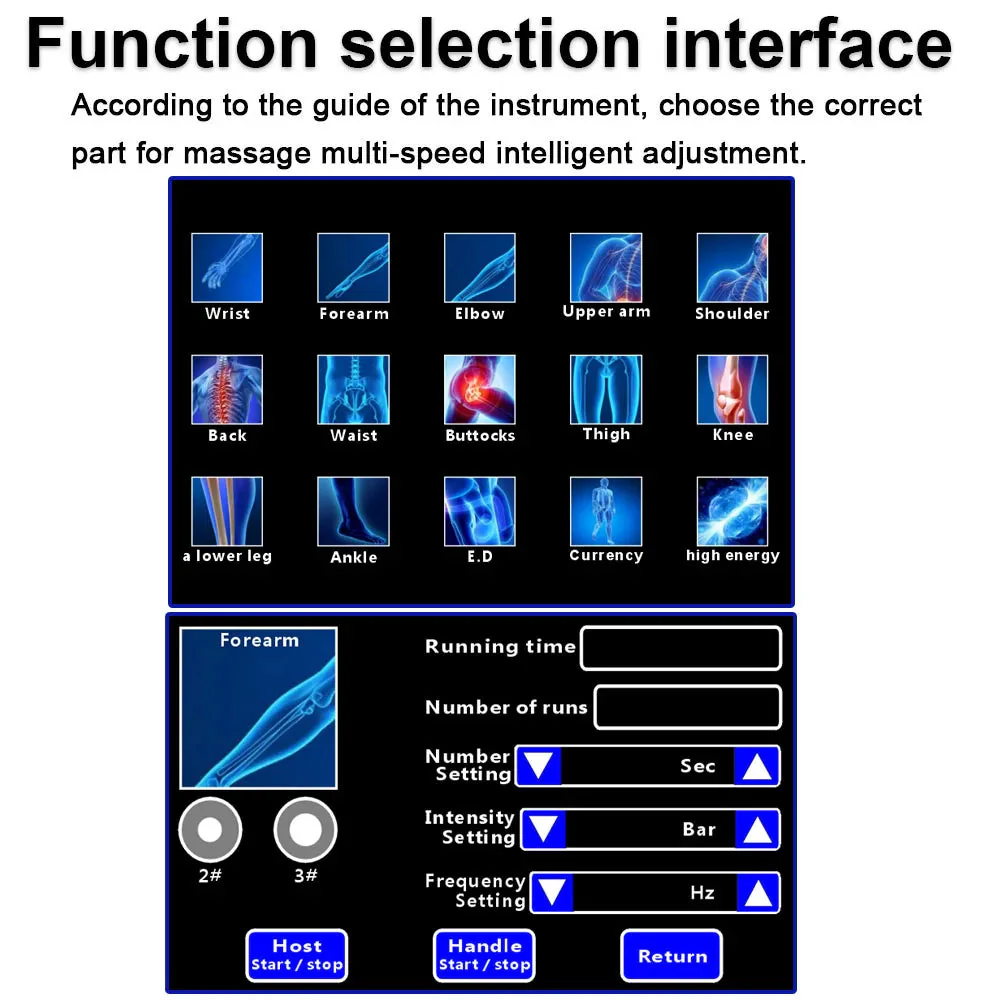 Pneumatic Shock Wave For ED Treatment 12 Bar Pain Relief Professional Shockwave Therapy Machine Health Care Body Massager - Image 2