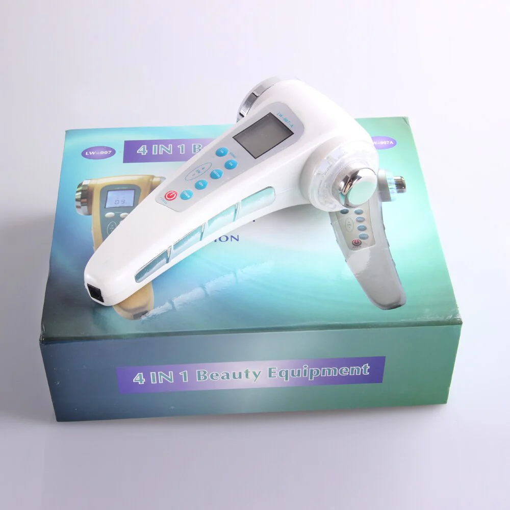 Portable 1Mhz Ultrasonic+3Mhz Ultrasound Ion Facial Lift Photon LED Rejuvenation 4 in 1 beauty equipment EU US UK AU  Plug - Image 2