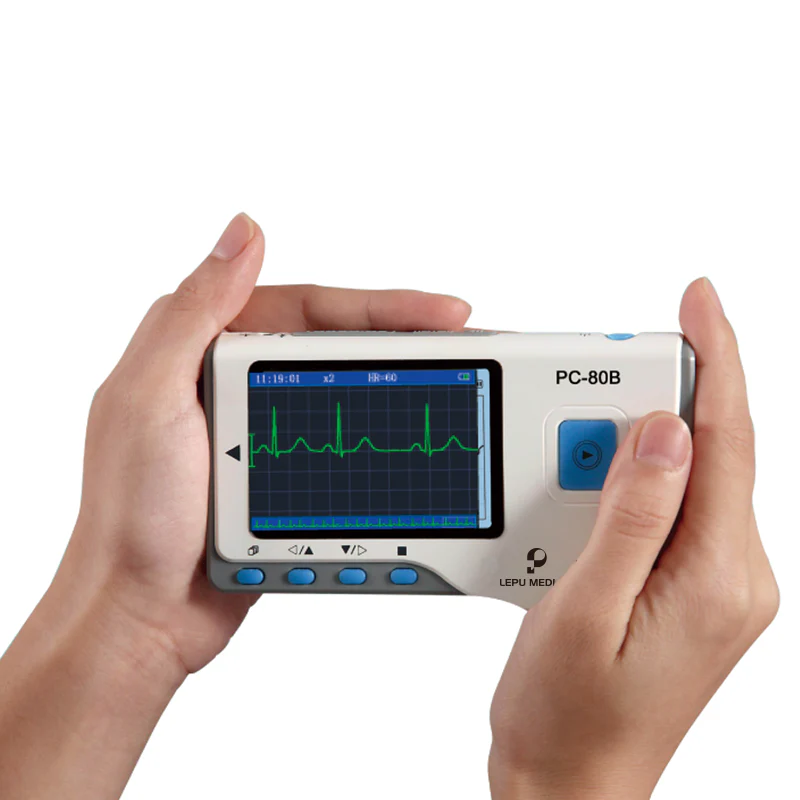 Lepu Easy ECG Monitor Portable EKG Machine Handheld Heart Rate Monitor ECG Sensor PC-80B Portable Household Heart Ecg Monitor Color Screen - Image 2