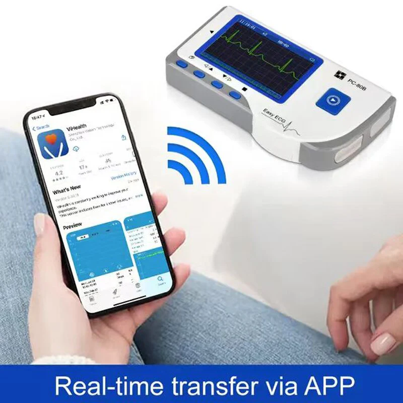 Lepu Easy ECG Monitor Portable EKG Machine Handheld Heart Rate Monitor ECG Sensor PC-80B Portable Household Heart Ecg Monitor Color Screen - Image 3