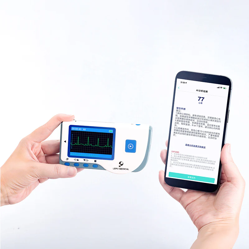 Lepu Easy ECG Monitor Portable EKG Machine Handheld Heart Rate Monitor ECG Sensor PC-80B Portable Household Heart Ecg Monitor Color Screen - Image 9