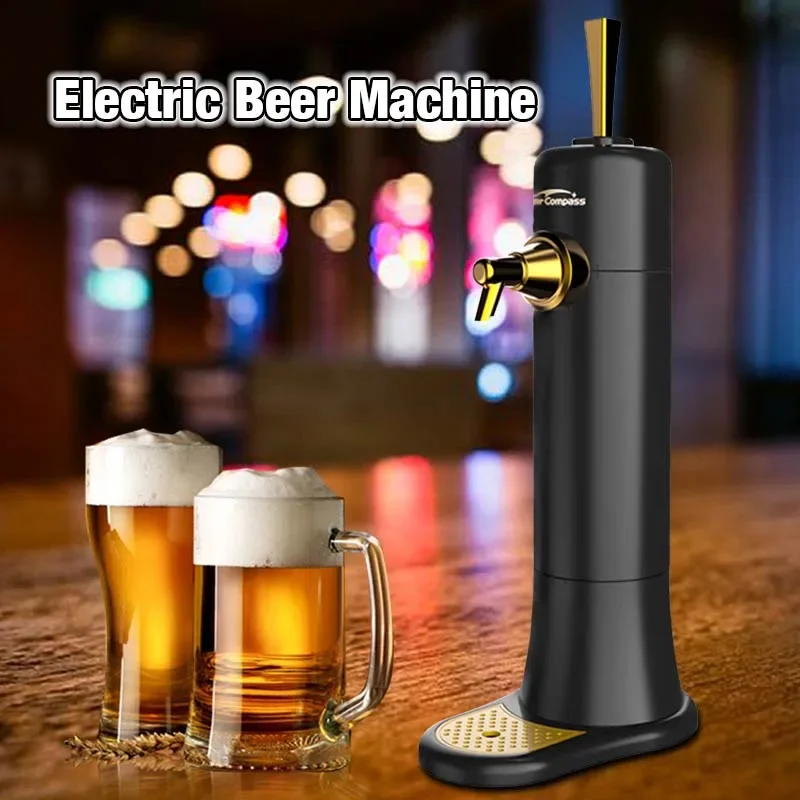 Portable Electric Beer Dispensers Machine Ultrasonic Beer Foam Maker Machine Base Pump Bubbler Maker Beer Foam Separators - Image 2