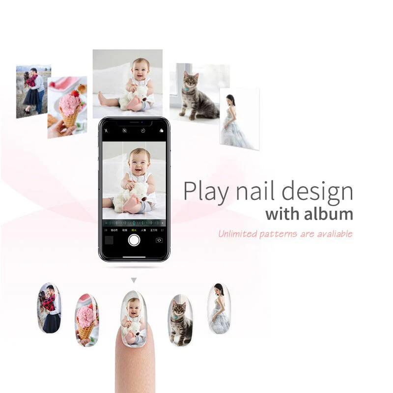 Portable Nail Art Printer Personalized Nail Pattern Printer Get Creative with Custom Nail Art with Mobile app - Image 3