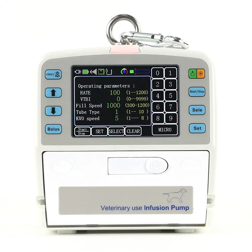 Portable Smart Veterinary Real Time Rechargeable High Quality Digital Infusion Pump Device - Image 2