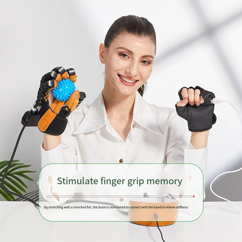 Portable Stroke Patient Finger Rehabilitation Training Glove Active And Passive Training Support Mirror Training And Charging - Image 2