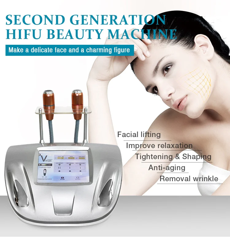 Portable V Max Hifu Face Lifting Machine Face Lifting Anti-Wrinkle With 2 Handles Vmax Hifu Machine - Image 3